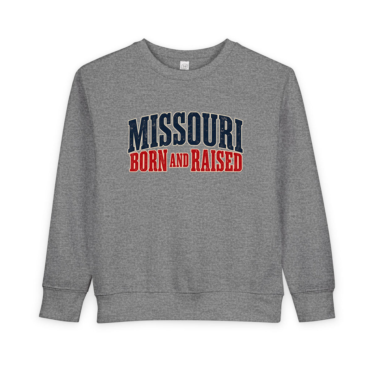 Missouri Born and Raised Midwest Heritage Unisex Toddler Sweatshirt Graphic