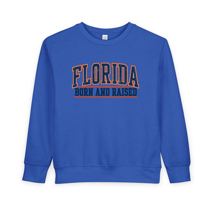 Florida Born and Raised Old-School Athletic Unisex Toddler Sweatshirt