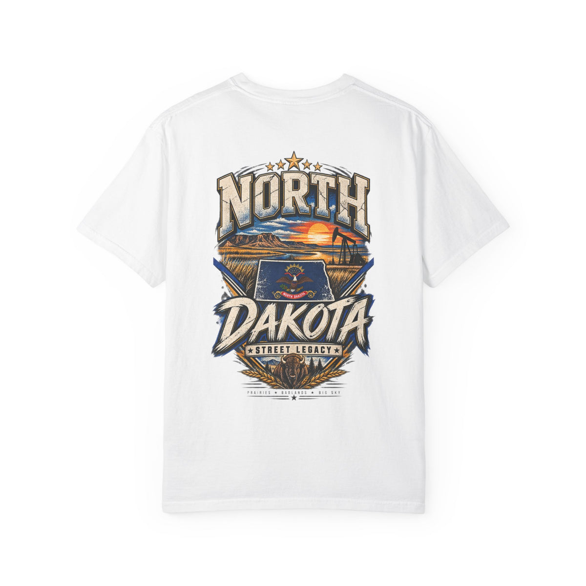 North Dakota Street Legacy Unisex Comfort Color 1717 Streetwear Graphic Tee