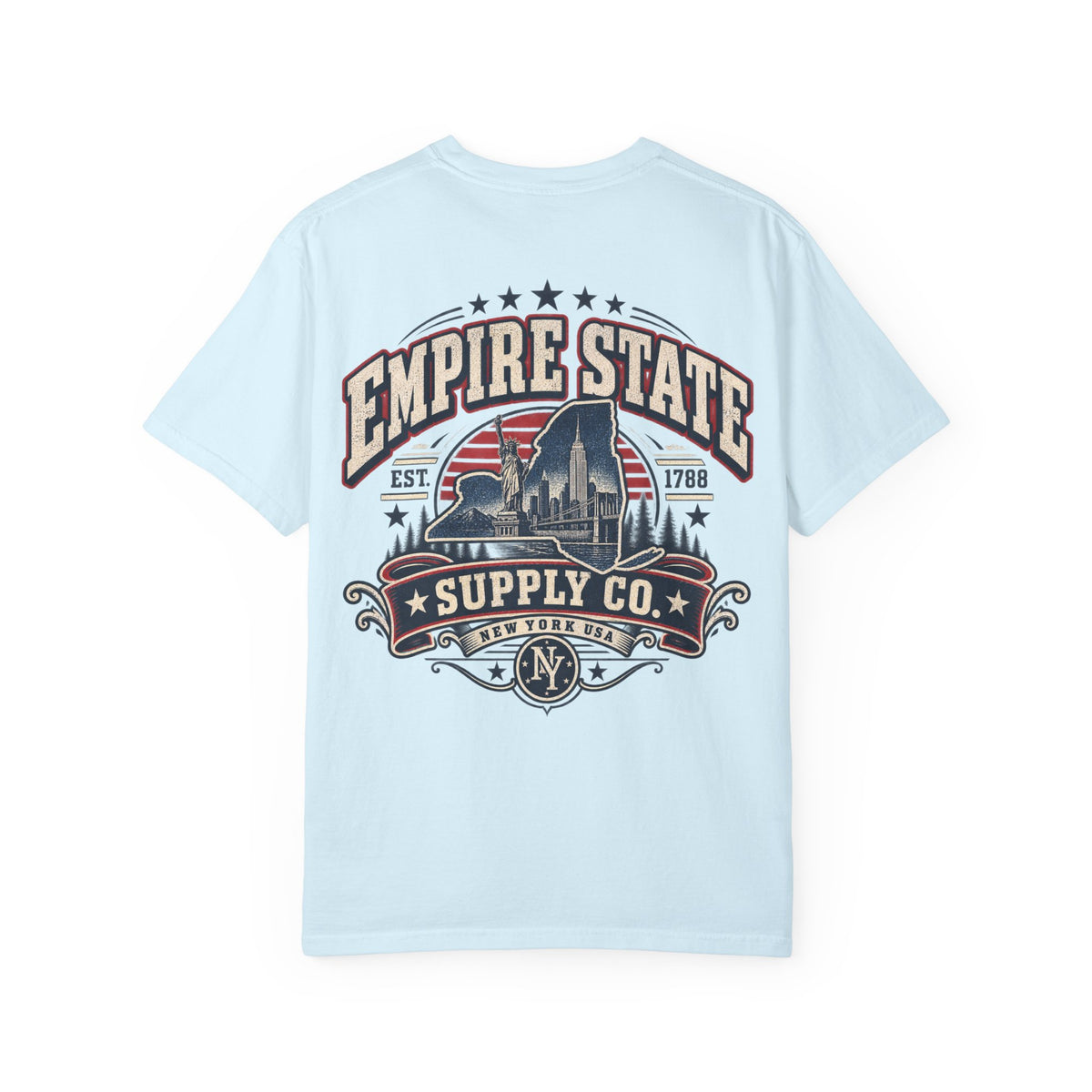 New York Empire State Supply Co. Unisex Comfort Color 1717 Streetwear Graphic Tee