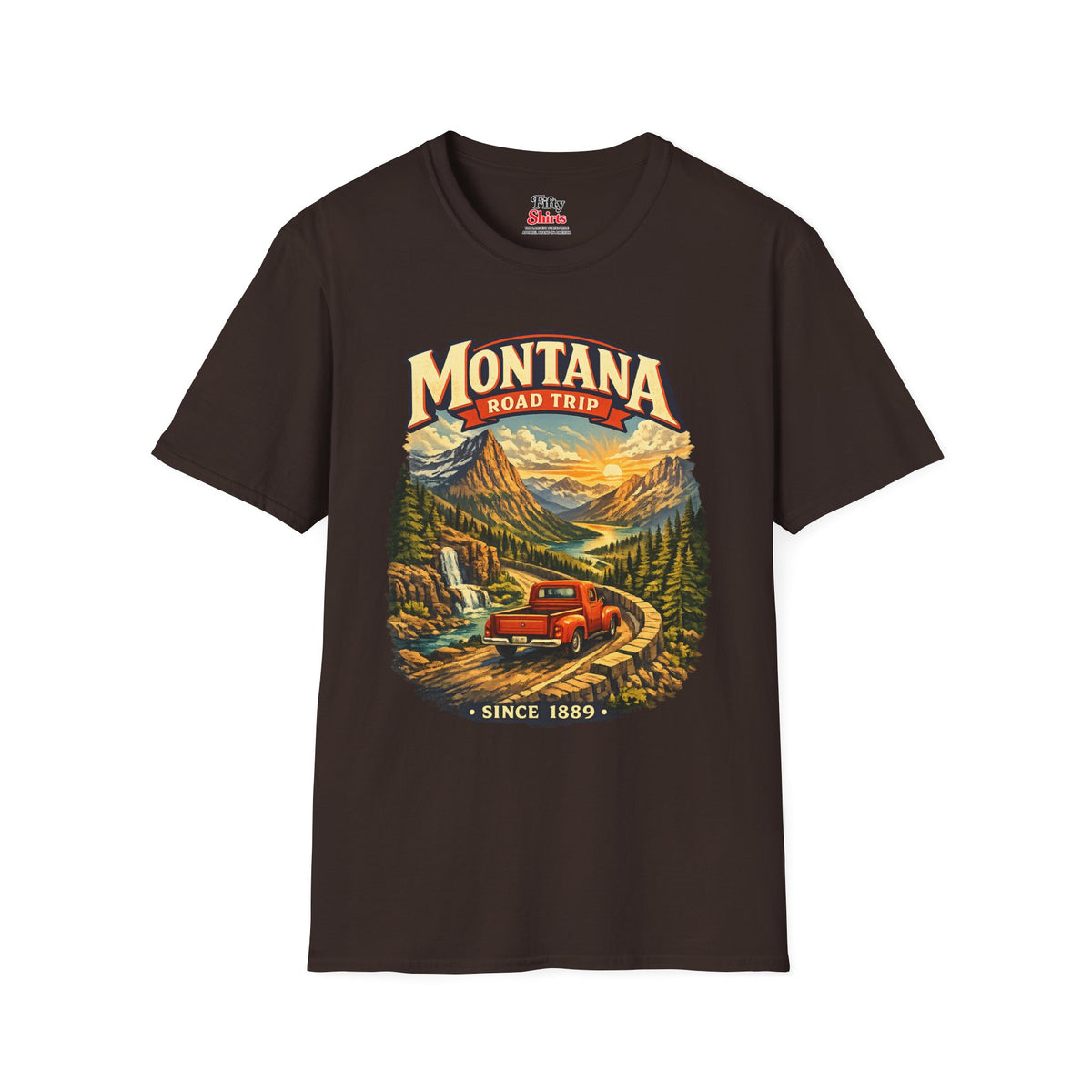 Montana Road Trip Unisex Softstyle T Shirt State Pride Graphic Tee Collections FS03