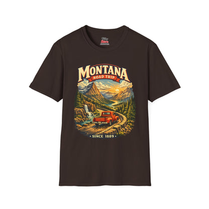 Montana Road Trip Unisex Softstyle T Shirt State Pride Graphic Tee Collections FS03
