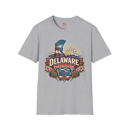 Delaware State Pride Unisex Softstyle T Shirt State Pride Graphic Tee Collections FS03