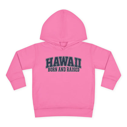 Hawaii Born and Raised Vintage Athletic Unisex Toddler Pullover Fleece Hoodie