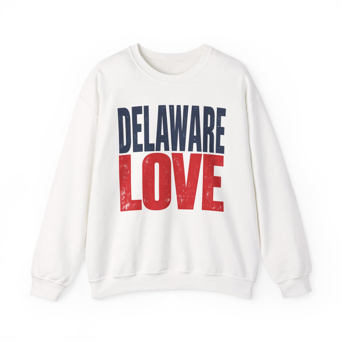 Delaware Love Unisex Crewneck Sweatshirt State Name Graphic