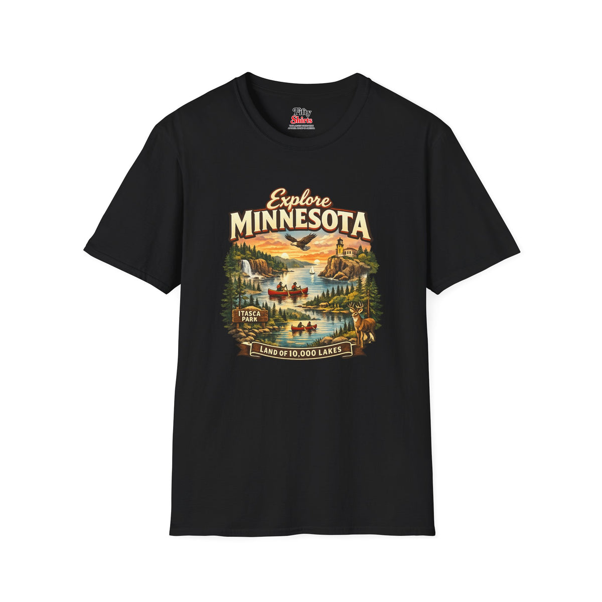 Explore Minnesota Unisex Softstyle T Shirt State Pride Graphic Tee Collections FS03