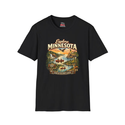 Explore Minnesota Unisex Softstyle T Shirt State Pride Graphic Tee Collections FS03