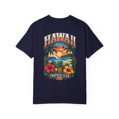 Hawaii Tropical Club Unisex Comfort Color 1717 Streetwear Graphic Tee