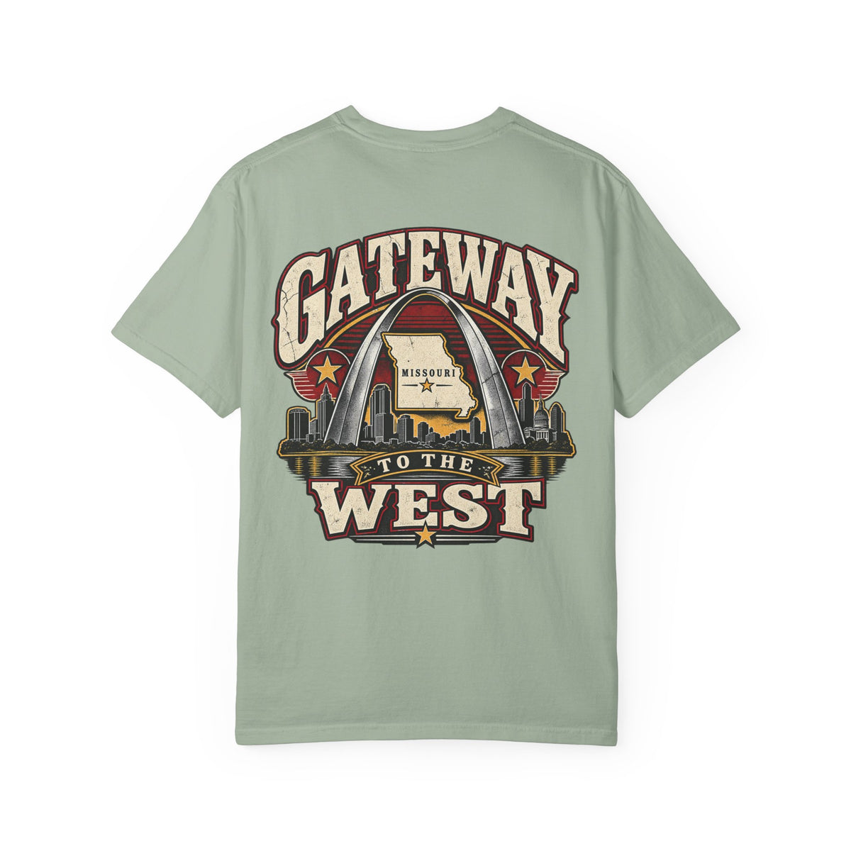 Missouri Gateway to the West Unisex Comfort Color 1717 Streetwear Graphic Tee