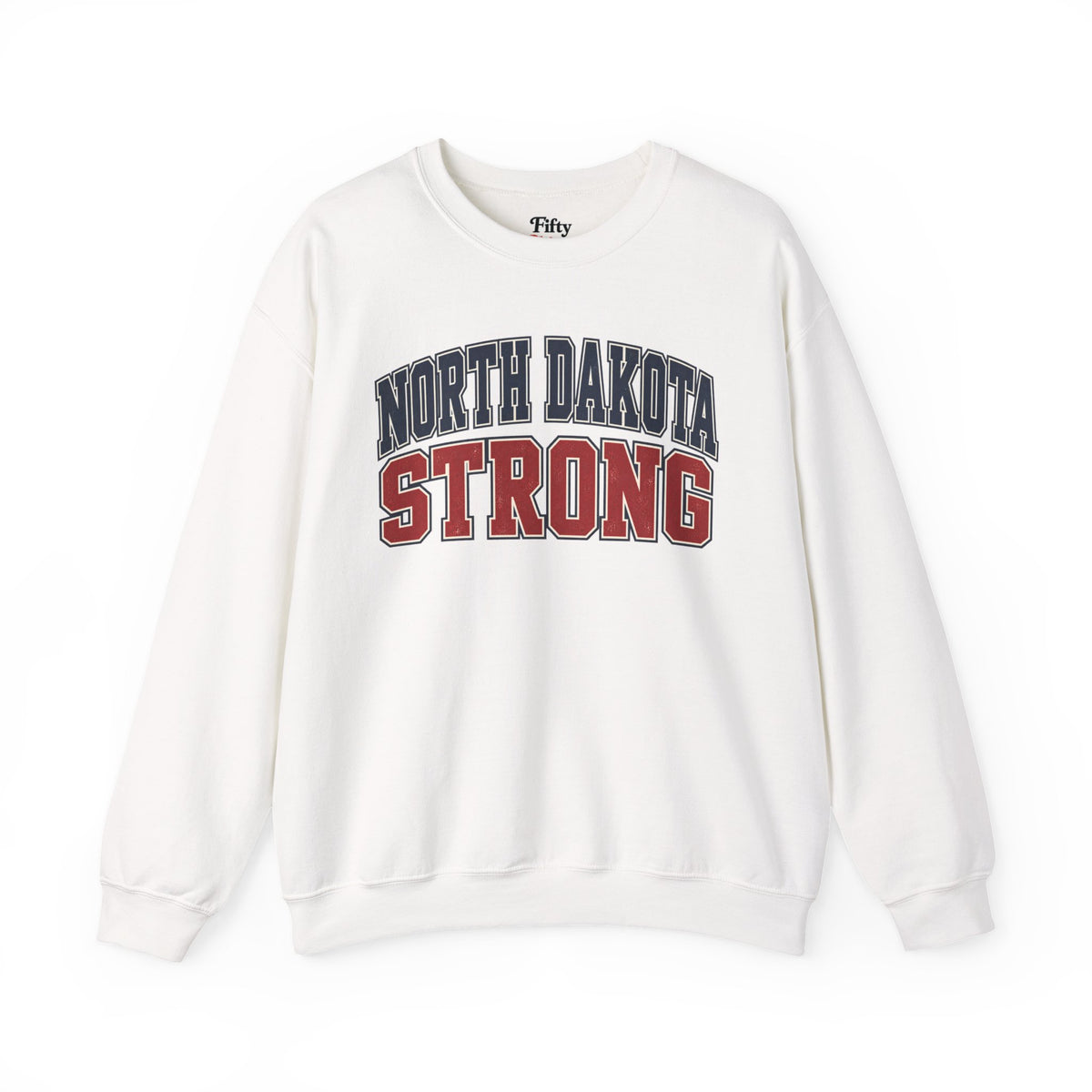North Dakota Strong Unisex Crewneck Sweatshirt State Name Graphic