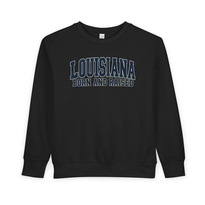 Louisiana Born and Raised Bold Athletic Unisex Toddler Sweatshirt