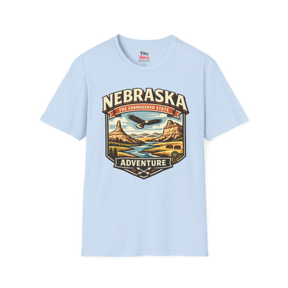 Nebraska Cornhusker State Adventure Unisex Softstyle T Shirt State Pride Graphic Tee Collections FS03