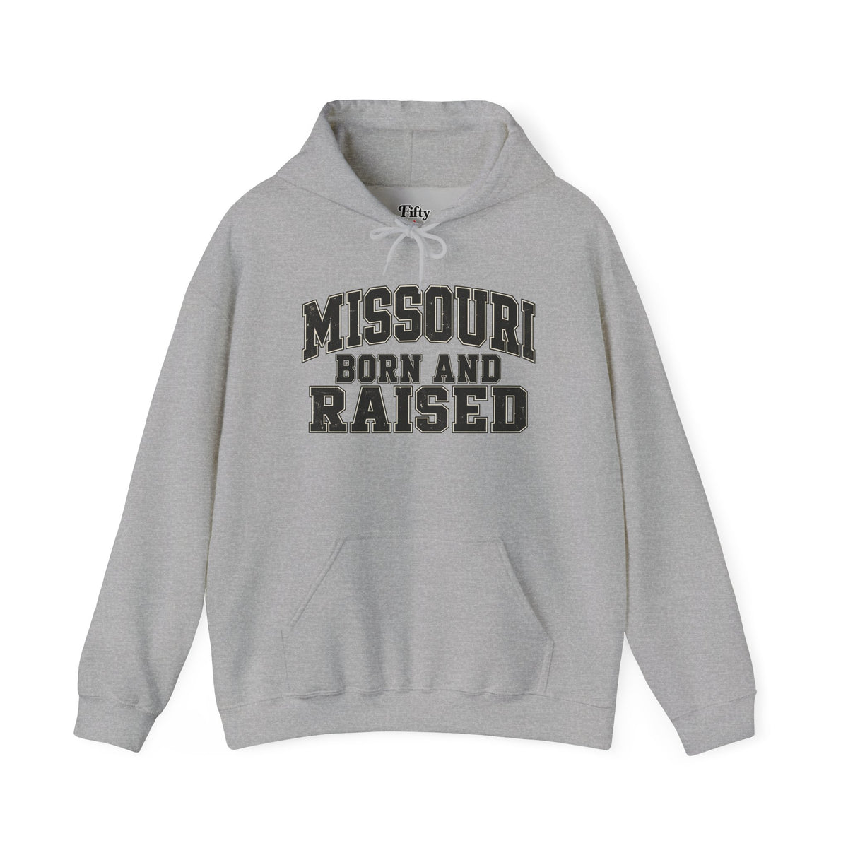 Missouri Born and Raised Unisex Hoodie State Name Graphic