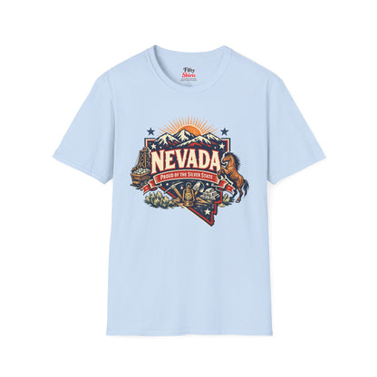 Nevada State Pride Unisex Softstyle T Shirt State Pride Graphic Tee Collections FS03
