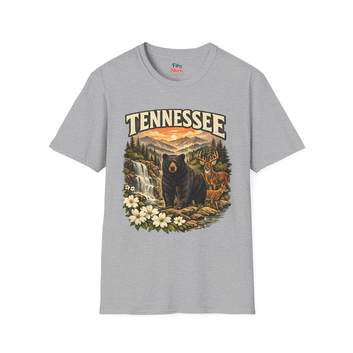 Tennessee Wildlife Unisex Softstyle T Shirt State Pride Graphic Tee Collections FS03