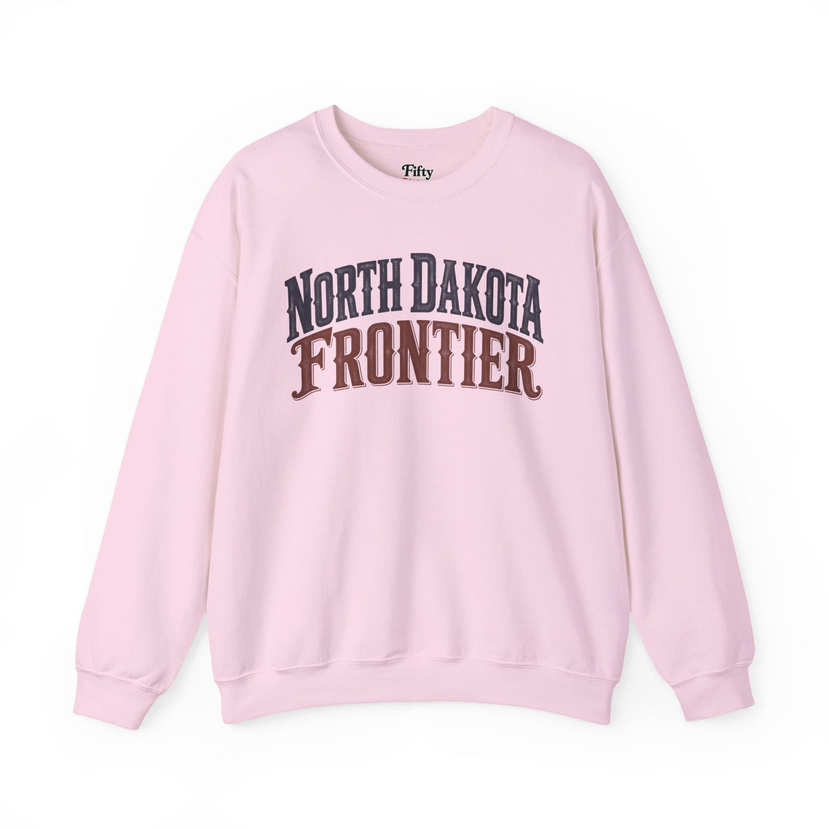 North Dakota Frontier Unisex Crewneck Sweatshirt State Name Graphic