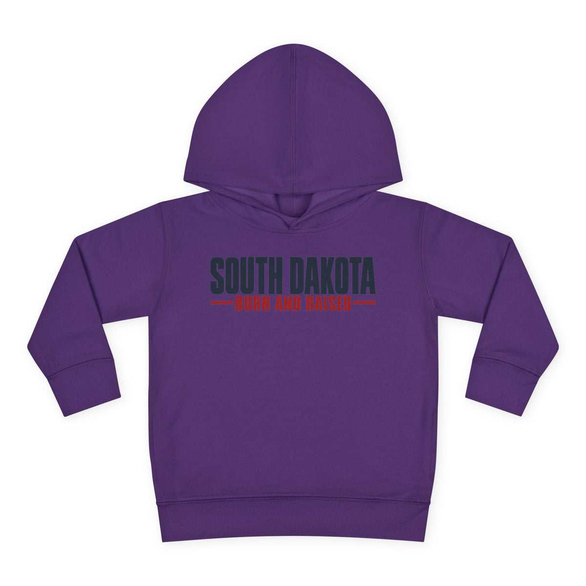 South Dakota Born and Raised Minimal Modern Heritage Unisex Toddler Pullover Fleece Hoodie
