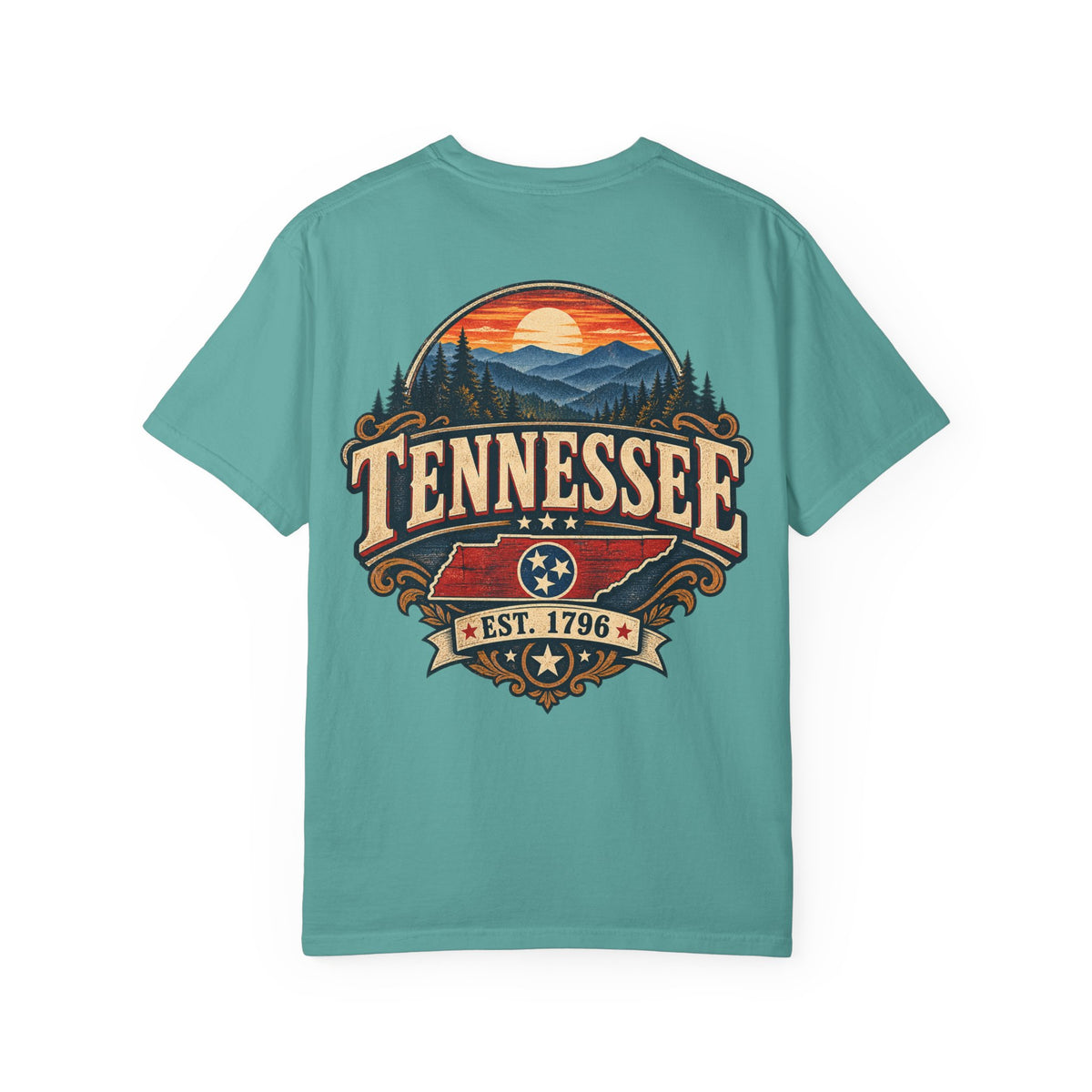 Tennessee Established 1796 Unisex Comfort Color 1717 Streetwear Graphic Tee