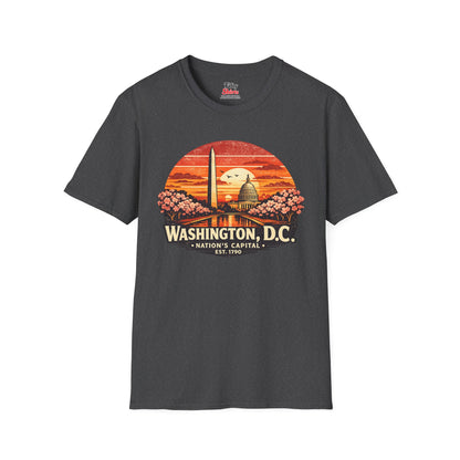 Washington D.C. Monument Sunset Unisex Softstyle T Shirt State Pride Graphic Tee Collections FS03