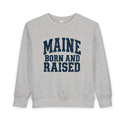 Maine Born and Raised Bold Athletic Unisex Toddler Sweatshirt