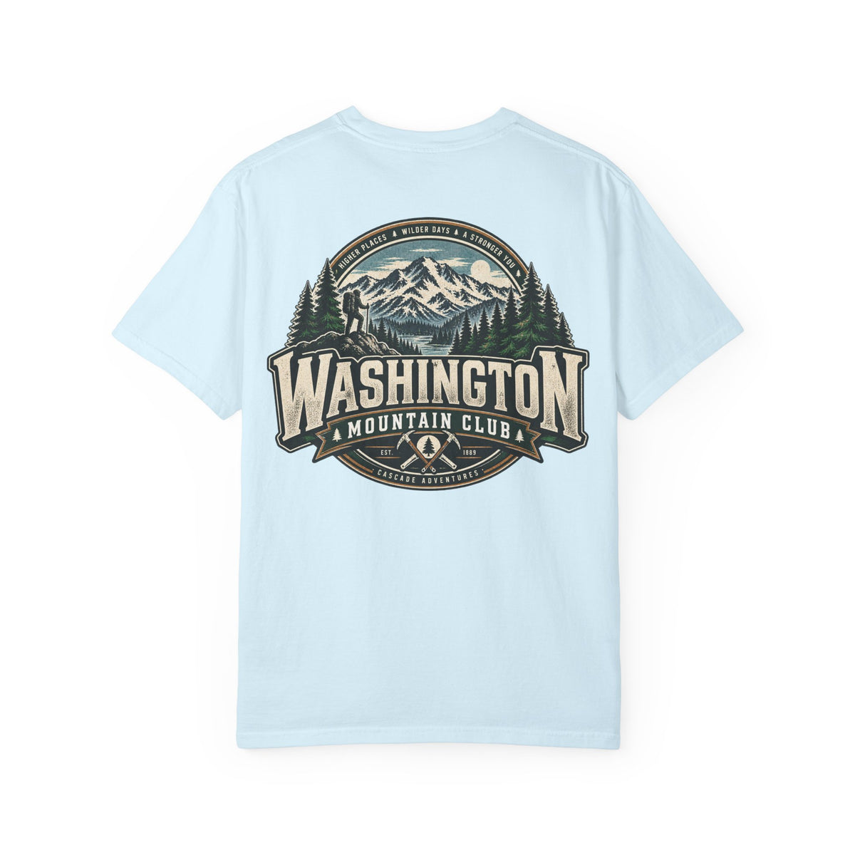 Washington Mountain Club Unisex Comfort Color 1717 Streetwear Graphic Tee
