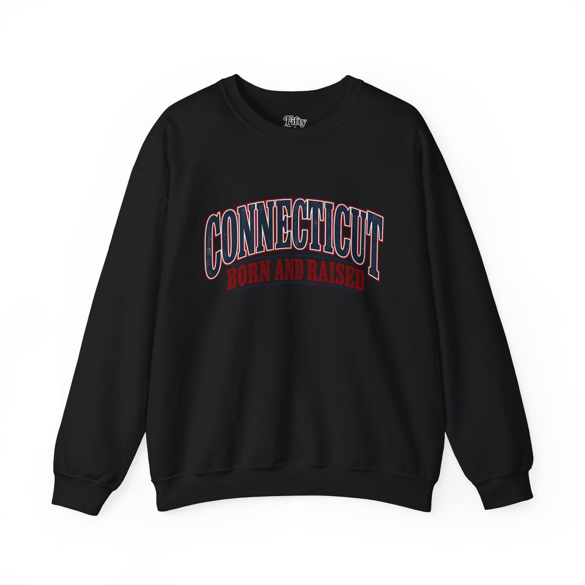 Connecticut Born and Raised Classic Souvenir Unisex Sweatshirt Graphic
