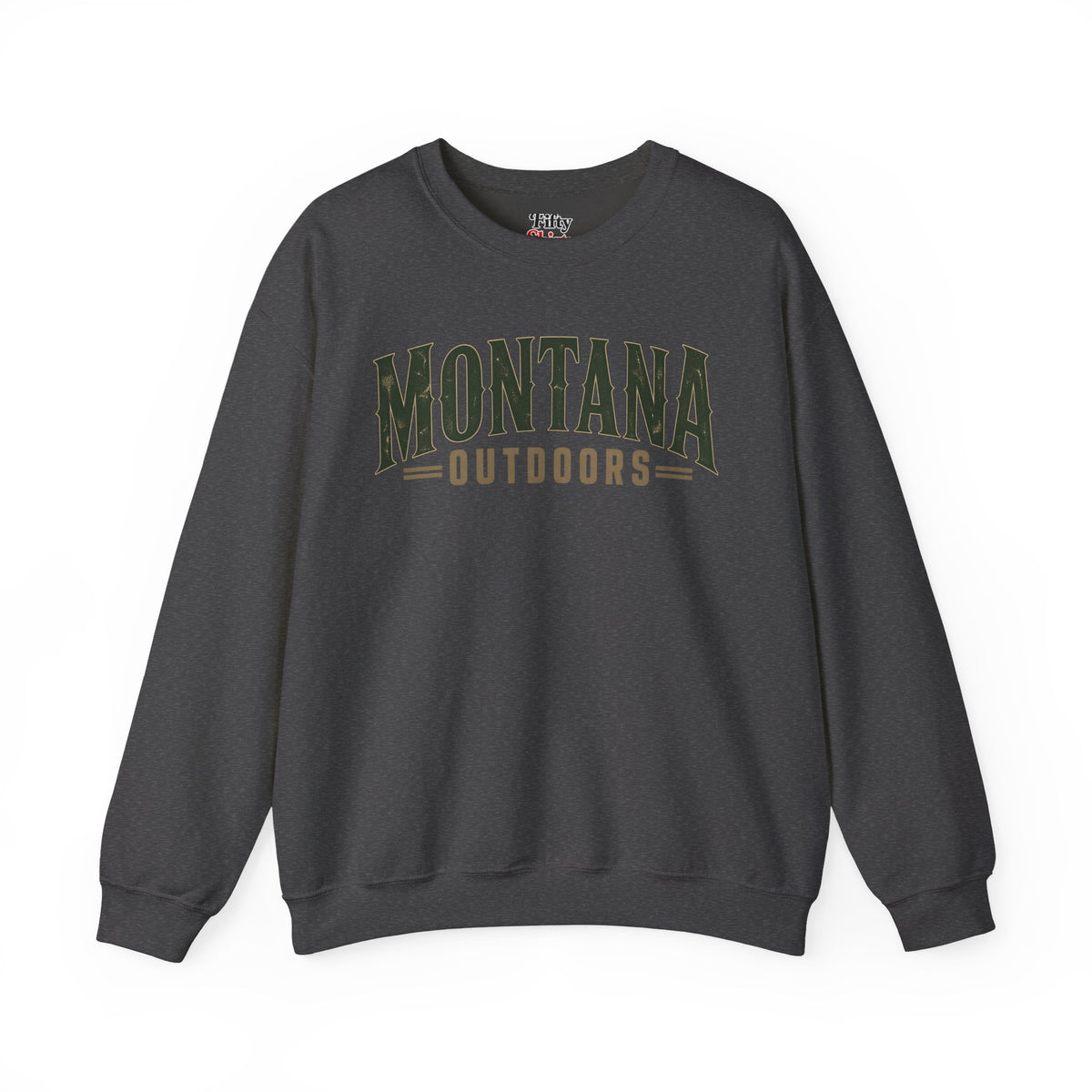 Montana Outdoors Unisex Crewneck Sweatshirt State Name Graphic