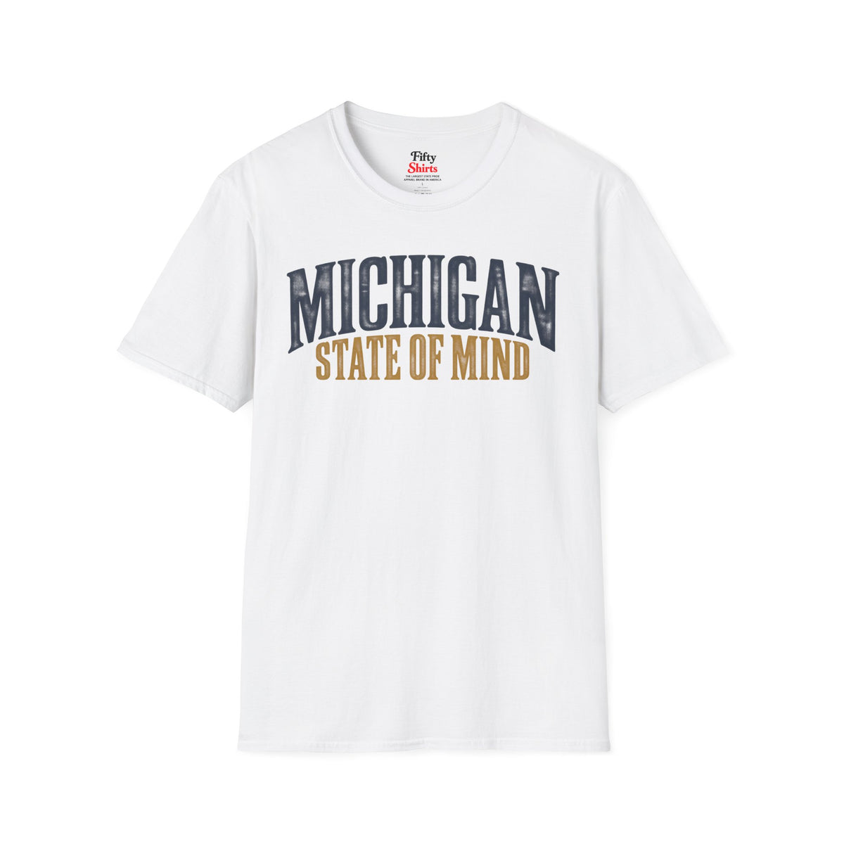 Michigan State of Mind Unisex Softstyle T Shirt State Name Graphic Tee