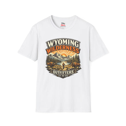 Wyoming Wilderness Outfitters Unisex Softstyle T Shirt State Pride Graphic Tee Collections FS03