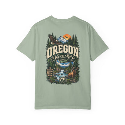 Oregon Wild & Free Unisex Comfort Color 1717 Streetwear Graphic Tee