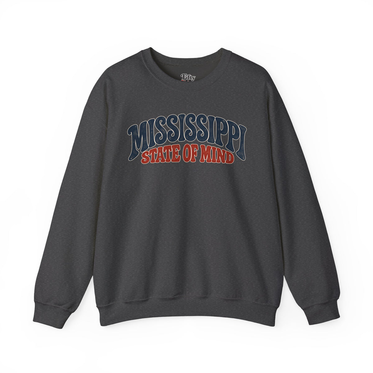 Mississippi State of Mind Unisex Crewneck Sweatshirt State Name Graphic