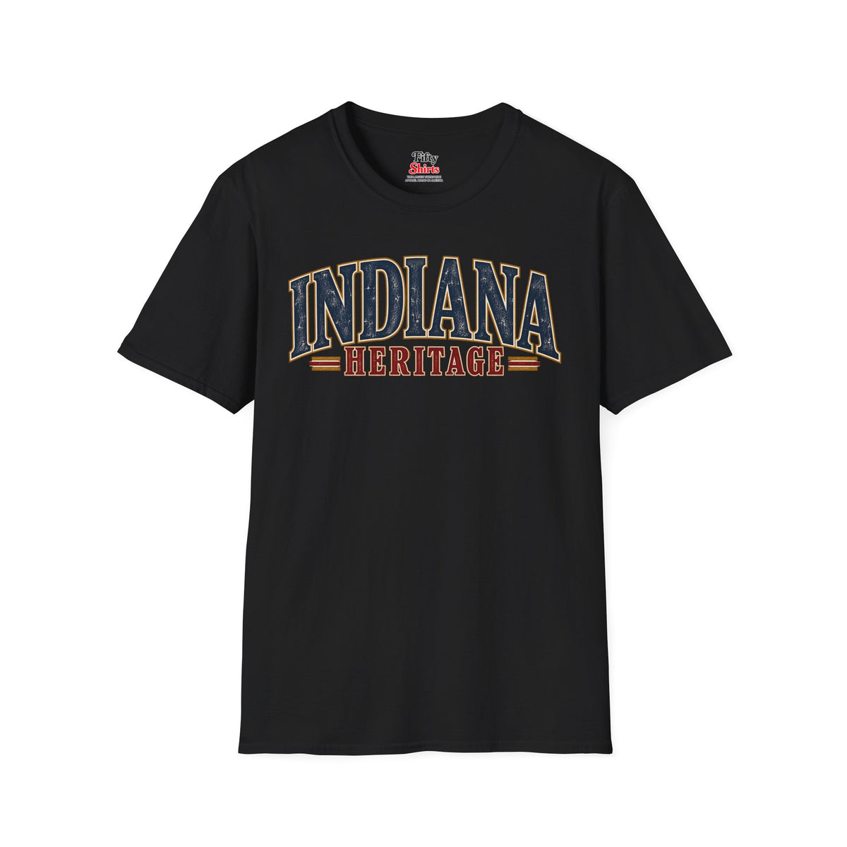 Indiana Heritage Unisex Softstyle T Shirt State Name Graphic Tee