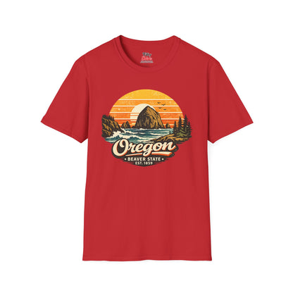 Oregon Pacific Sunset Unisex Softstyle T Shirt State Pride Graphic Tee Collections FS03