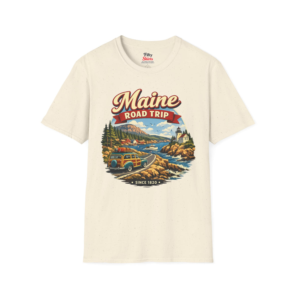 Maine Road Trip Unisex Softstyle T Shirt State Pride Graphic Tee Collections FS03
