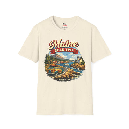 Maine Road Trip Unisex Softstyle T Shirt State Pride Graphic Tee Collections FS03