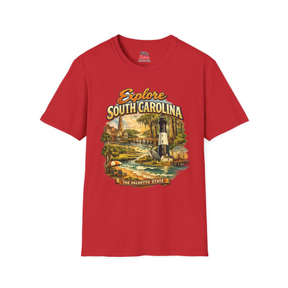 Explore South Carolina Unisex Softstyle T Shirt State Pride Graphic Tee Collections FS03