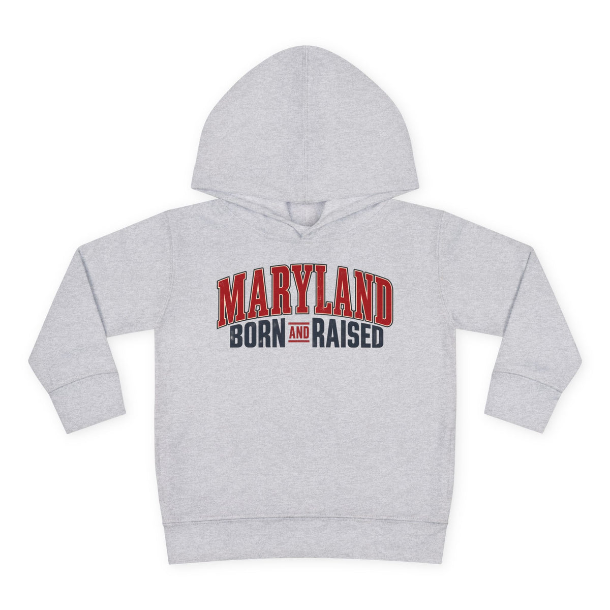 Maryland Born and Raised Timeless Heritage Unisex Toddler Pullover Fleece Hoodie