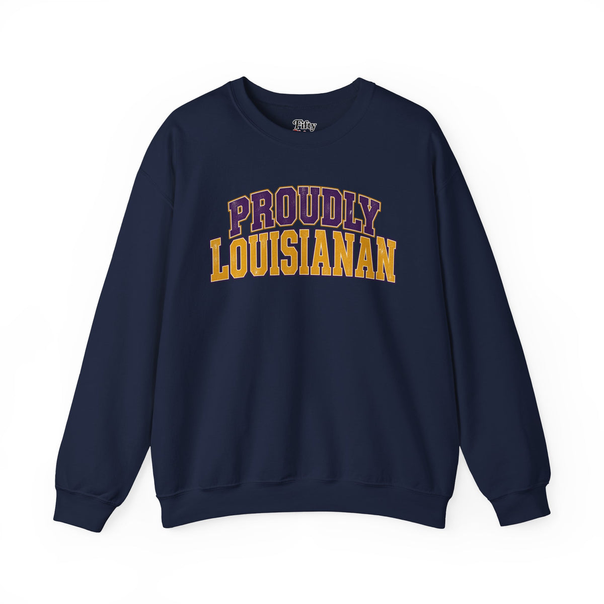 Proudly Louisianan Louisiana Unisex Crewneck Sweatshirt State Name Graphic