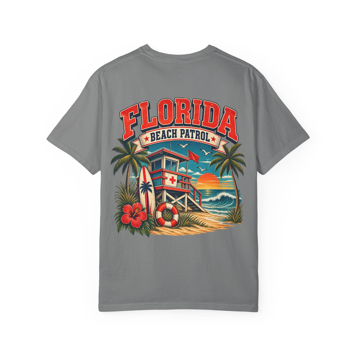 Florida Beach Patrol  Unisex Comfort Color 1717 Streetwear Graphic Tee