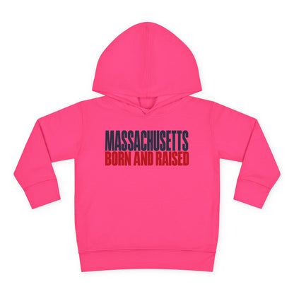 Massachusetts Born and Raised Modern Streetwear Unisex Toddler Pullover Fleece Hoodie