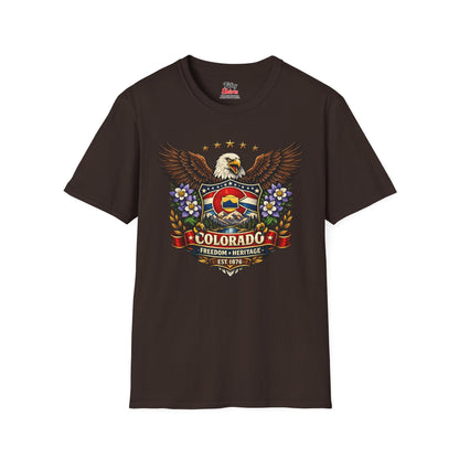 Colorado Americana Eagle Unisex Softstyle T Shirt State Pride Graphic Tee Collections FS03