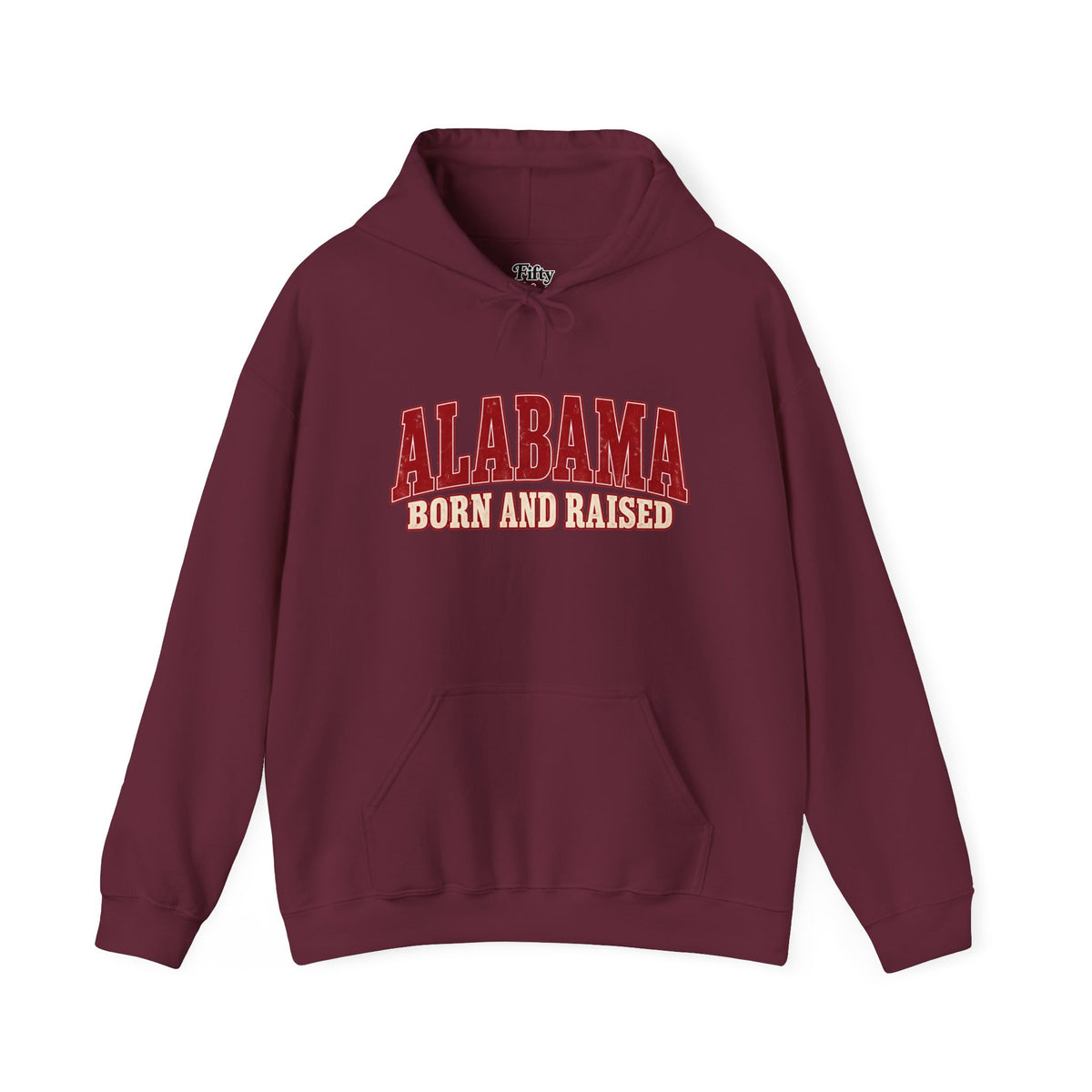 Alabama Born and Raised Classic Southern Heritage Unisex Hoodie Graphic