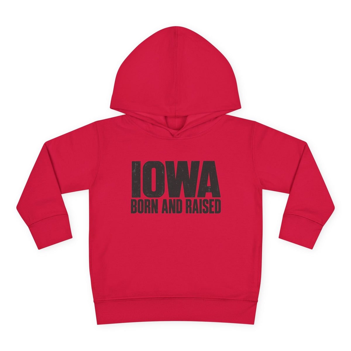 Iowa Born and Raised Modern Midwest Streetwear Unisex Toddler Pullover Fleece Hoodie