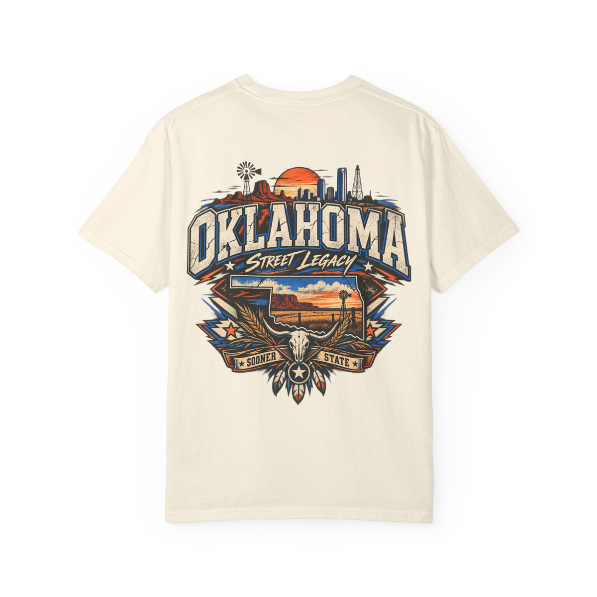 Oklahoma Street Legacy Unisex Comfort Color 1717 Streetwear Graphic Tee