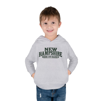 New Hampshire Born and Raised Rustic Outdoor Heritage Unisex Pullover Fleece Hoodie