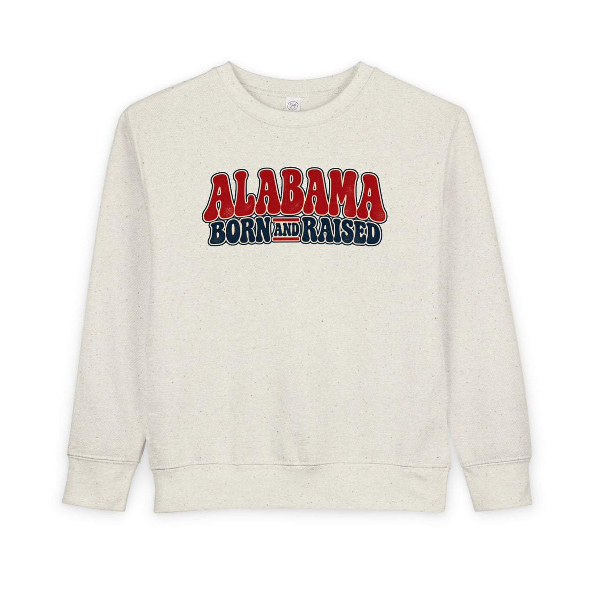 Alabama Born and Raised Retro 1970s Americana Unisex Toddler Sweatshirt