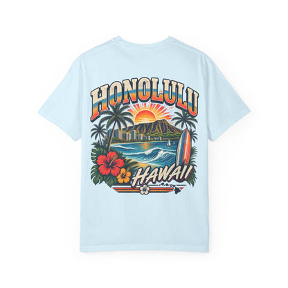 Honolulu Hawaii Unisex Comfort Color 1717 Streetwear Graphic Tee