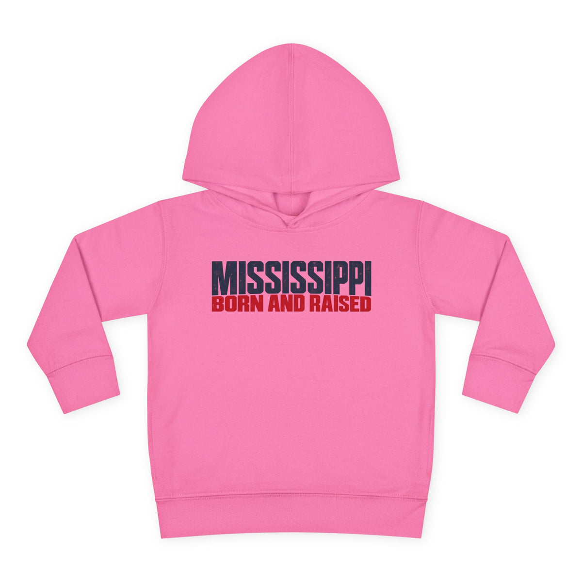 Mississippi Born and Raised Modern Southern Streetwear Unisex Toddler Pullover Fleece Hoodie