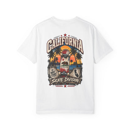 California Skate Division  Unisex Comfort Color 1717 Streetwear Graphic Tee