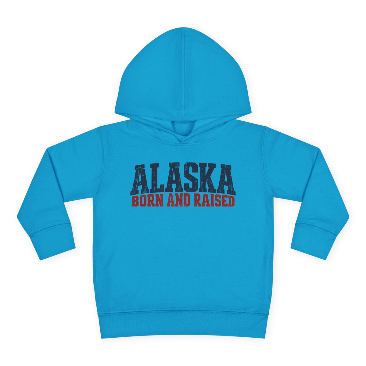 Alaska Born and Raised Bold Northern Workwear Unisex Toddler Pullover Fleece Hoodie